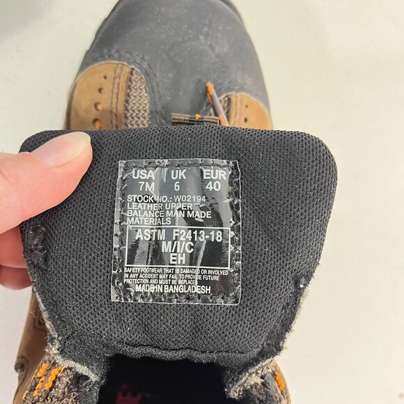 Wolverine Hudson Boots Men's Size 7M Brown Black Steel Toe Hiker Work W02194 - Picture 16 of 16